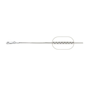 1.2MM Box Chain .925 Solid Sterling Silver Sizes 16"-30" Inch